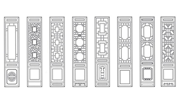 湄潭喜迎门中式花格CAD设计图样式大全